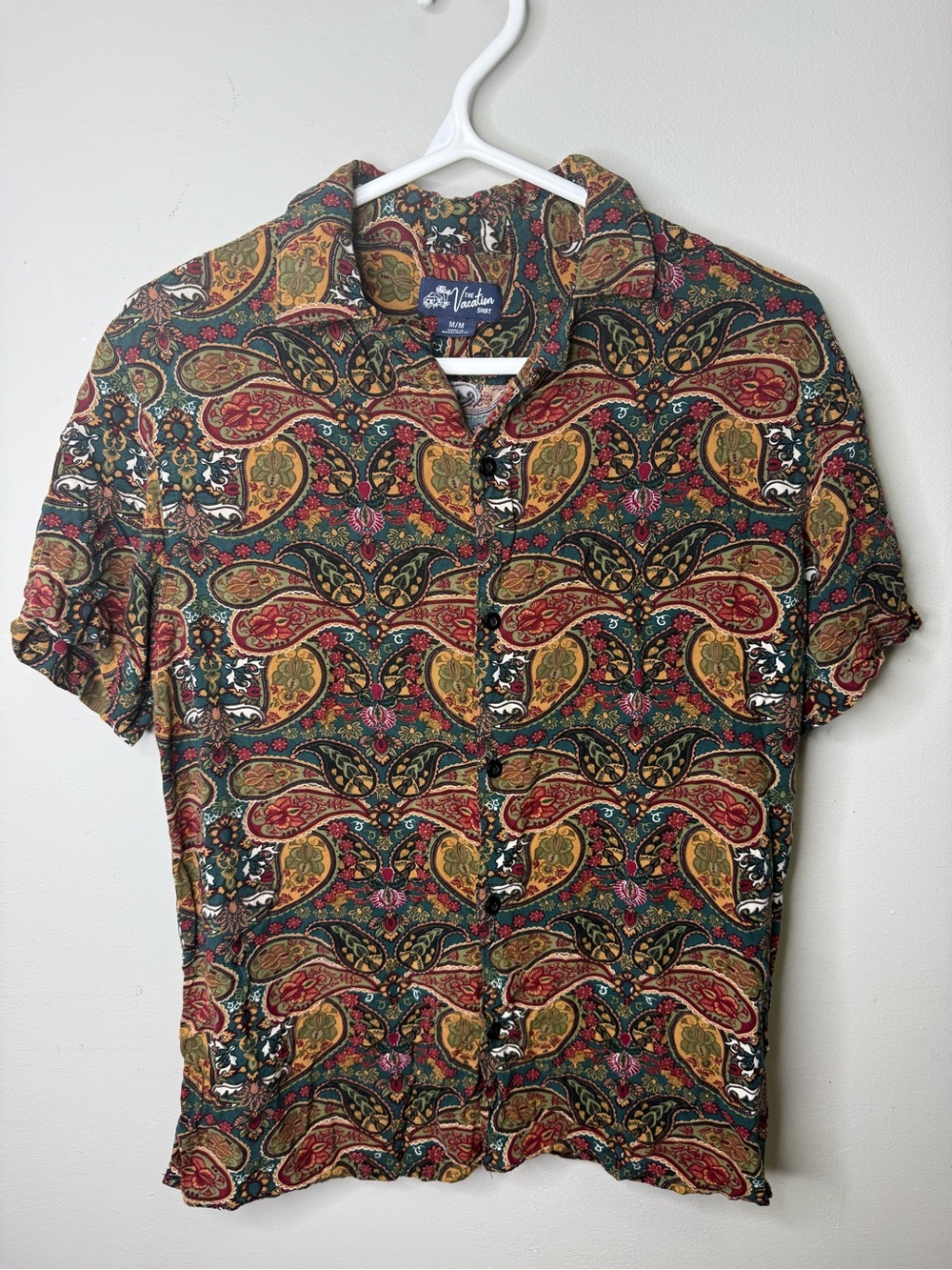 Bluenotes Men’s The Vacation Shirt Short-Sleeve Paisley Button-Up Shirt - Multi